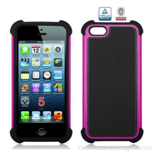 Triple Combo 3-in-1 TPU + PC + Silicone Cover for Apple iPhone 5G